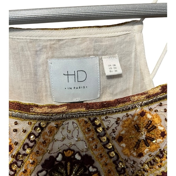 HD in Paris for Anthropologie Embroidered Lace Tassel Top – Size 4 - Picture 8 of 8